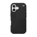 Front view of Black Speck iPhone 16 Presidio Pro Grip Magsafe Case