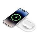 Belkin BoostCharge Pro 2-in-1 Wireless Charger - with iPhone and AirPods on charging pad