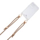 Woman On The Move MagSafe Cover for iPhone 15 Pro/14 Pro with Chai Latte Gold Clip Strap - Clear