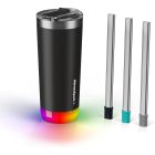 Bottle with 3 straws