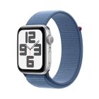 Front screen view of Silver Aluminium Case Apple Watch with digital crown& side button