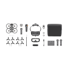 dji avata, a bag and accessories all laid out