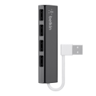 4 ports on the side of the hub with USB-A adapter