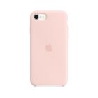 The Back of the iPhone silicone case showing iPhone's rear camera, side buttons and the Apple logo