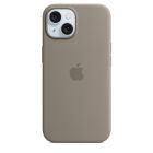 Apple iPhone 15 Silicone Case with MagSafe - Clay. Back
