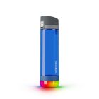 blue smart water bottle with glow lights at the bottom