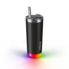 smart tumbler glass with glow lights at the bottom