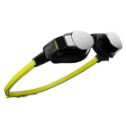 FORM Smart Swim Goggles V2 front and side view with yellow band