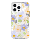 Rifle Paper iPhone 15 Pro Max Case with MagSafe - Pastel Marguerite floral design with purple, yellow and green accents. Back