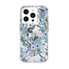 Rifle Paper iPhone 15 Pro Case with MagSafe - Garden Party blue floral design. Back