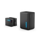 two batteries  and dual charger