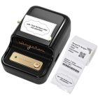 Black Label printer with role of labels