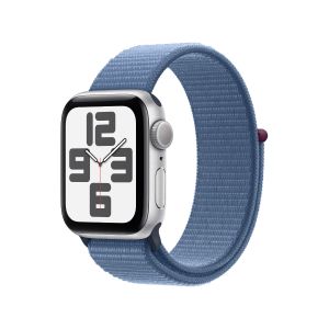Front screen view of Apple Watch on a silver alumium case with digital crown, side button, and  Depth Gauge.