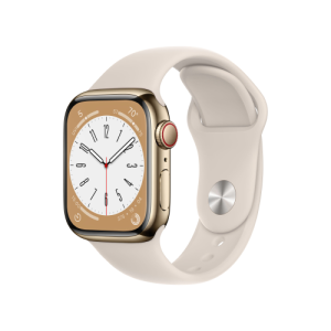 view with dial and button on the side of Apple Watch