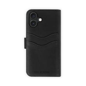 Back of the Ideals of Sweden wallet case for the iPhone 16 Pro Max, highlighting the cutout for the rear three-camera system and the two card slots