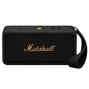 Marshall Middleton Waterproof Bluetooth Speaker front view with strap