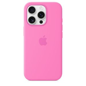 Apple iPhone 16 Pro Silicone Case with MagSafe on an iPhone 16 Pro