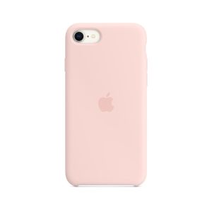 The Back of the iPhone silicone case showing iPhone's rear camera, side buttons and the Apple logo
