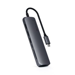 back view of adapter with 5 connection ports on the side