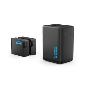two batteries  and dual charger