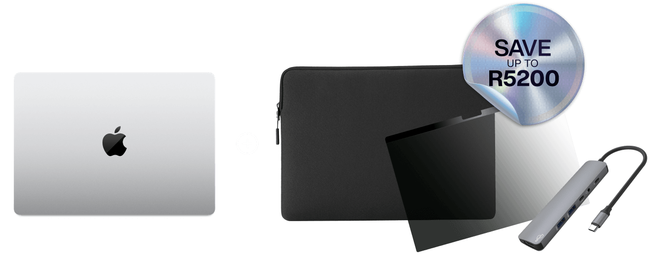 MacBook with bag, screen protector and USB-C hub. Save up to R5200