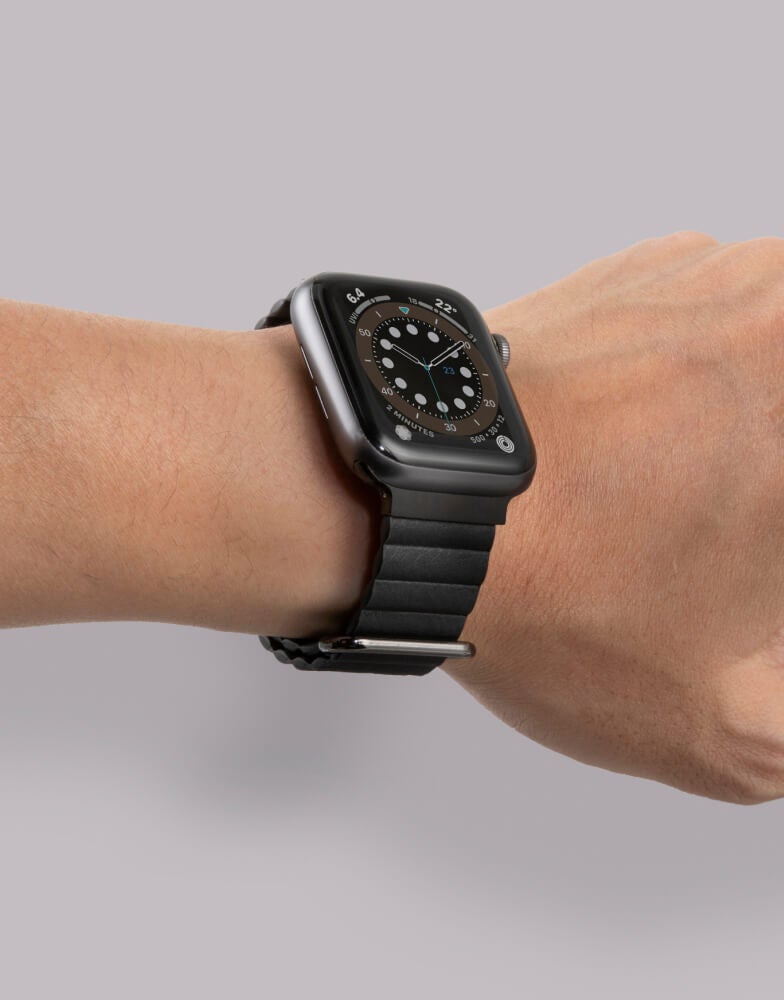 Person showing Apple Watch band