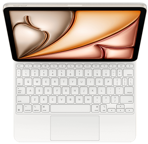 An image of the Magic Keyboard connected to an iPad Air