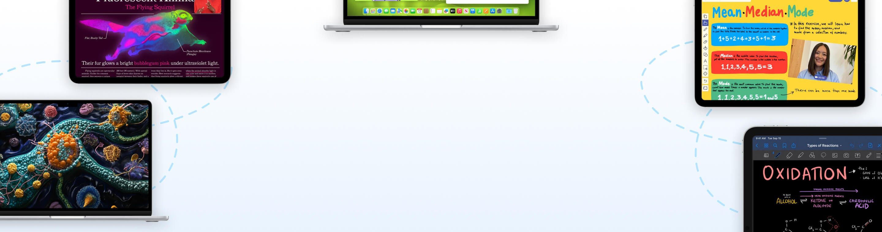 iPad and MacBook showing various Apps