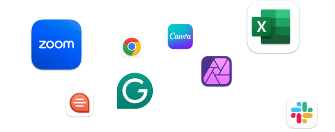 Various apps that run on iMac