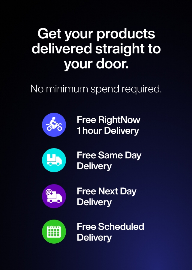 Get your products delivered straight to your door. No minimum spend required.