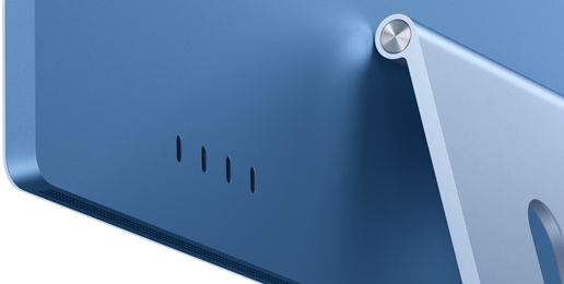 Back view of iMac and Thunderbolt ports
