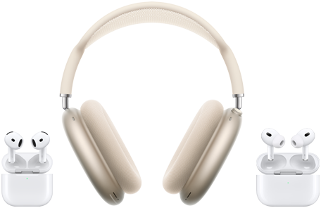 AirPods section with family of wireless earbud products