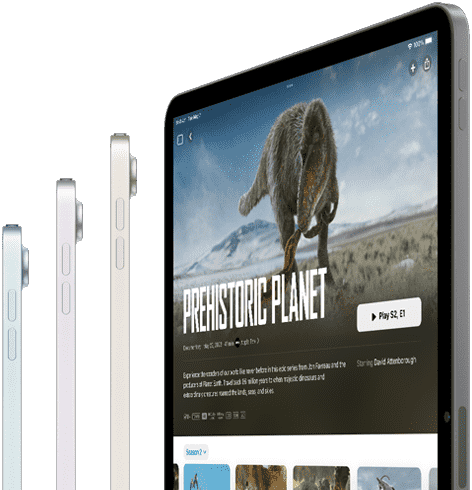 iPad Air showing streaming using blazing-fast wireless connectivity
