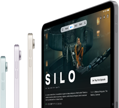 iPad Air showing streaming using blazing-fast wireless connectivity